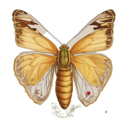 Butterfly With Ornate Wings  AI Image