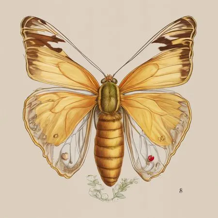 Butterfly With Ornate Wings  AI Image