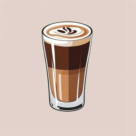 Latte en capas en vaso  Imagen AI