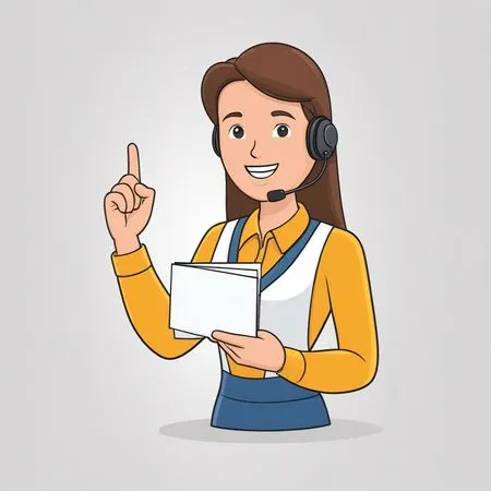 Callcenter-Agent mit Headset  AI Image