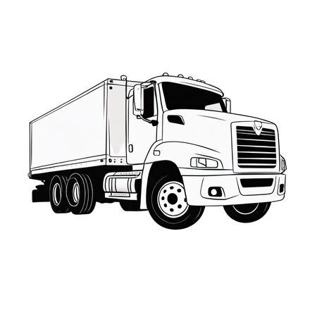 Camion semi-remorque  Image IA