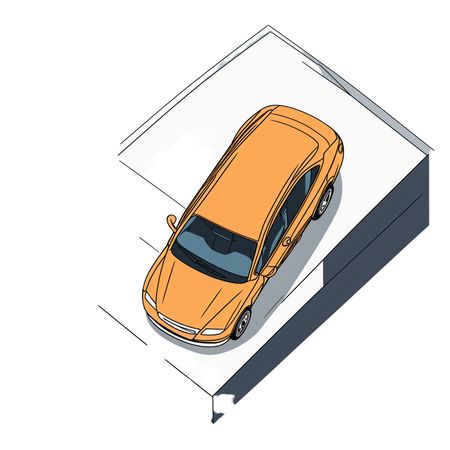 Car In A Parking Space  AI Image