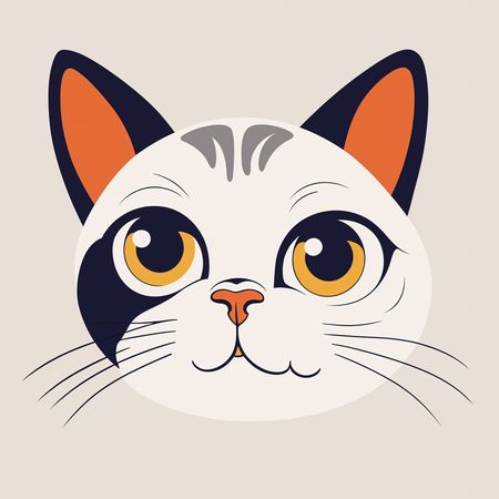 Cara de gato com olhos expressivos  Imagem de IA