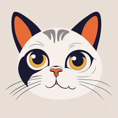 Cara de gato com olhos expressivos  Imagem de IA