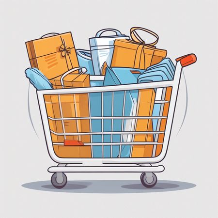 Carrito de compras con regalos  Imagen AI