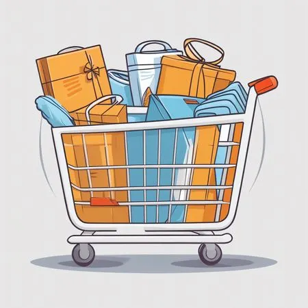 Carrito de compras con regalos  Imagen AI