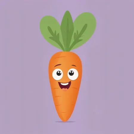 Carrot With A Happy Face  AI Image