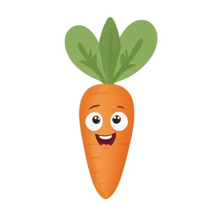 Carrot With A Happy Face  AI Image