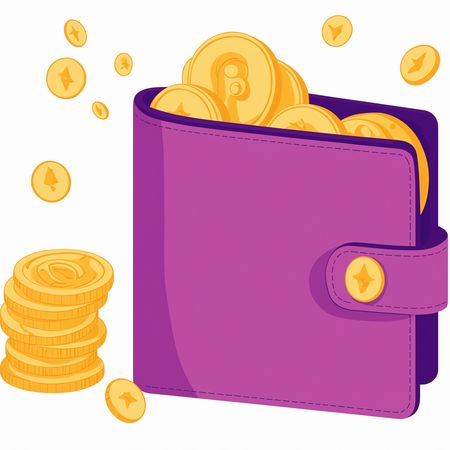 Carteira Digital com Moedas Criptomoedas  Imagem de IA