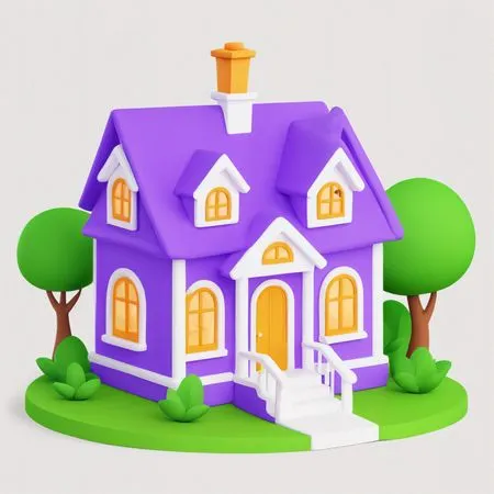 Cartoon-style House  AI Image