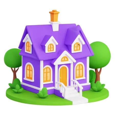 Cartoon-style House  AI Image