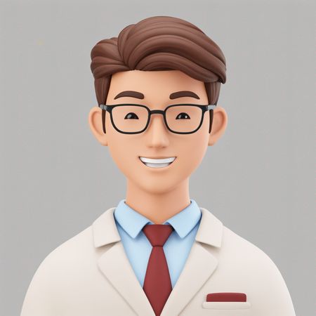 Character of a smiling male doctor  AI Image