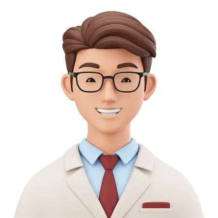 Character of a smiling male doctor  AI Image