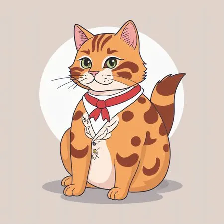 Chat élégant avec nœud papillon  Image IA