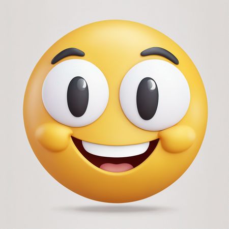 Cheerful Smiling Emoji  AI Image