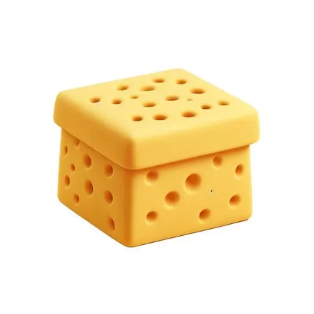 Cheese-themed Square Container With Holes  AI Image