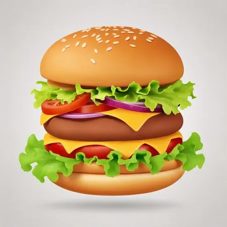 Cheeseburger avec garnitures  AI Image