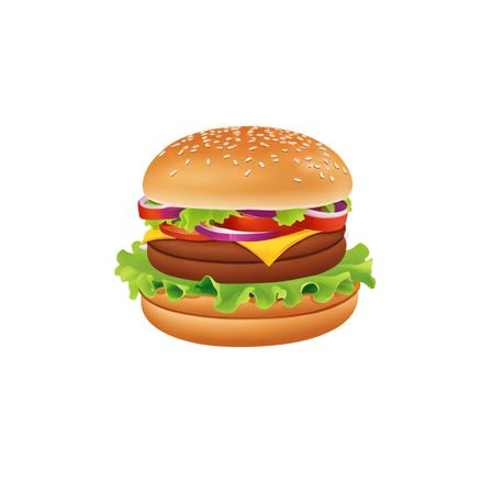 Cheeseburger mit Toppings  KI-Bild