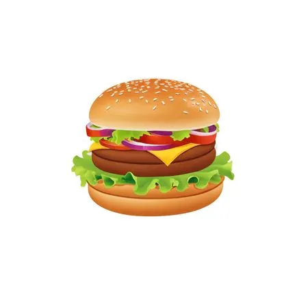 Cheeseburger mit Toppings  KI-Bild