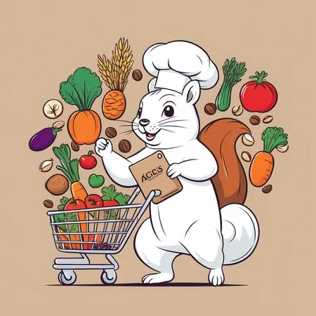 Chef ardilla comprando verduras  Imagen AI