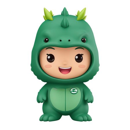 Child In Dinosaur Costume  AI Image