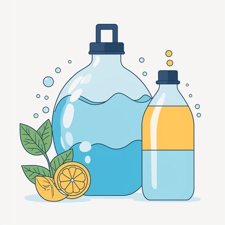 Citrus-infused Juice Bottles  AI Image