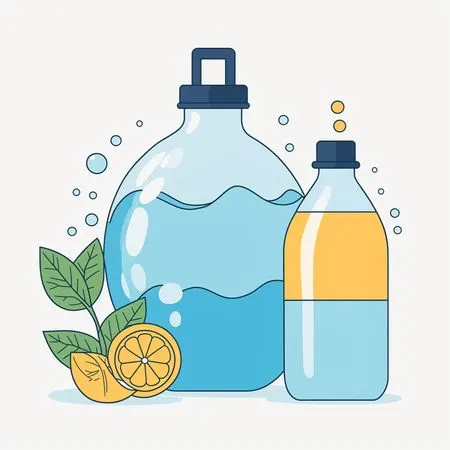 Citrus-infused Juice Bottles  AI Image