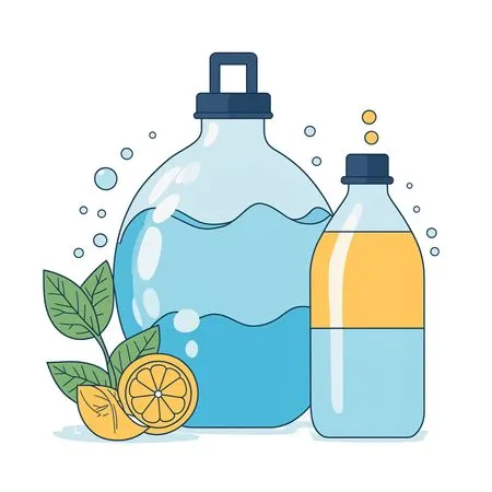 Citrus-infused Juice Bottles  AI Image
