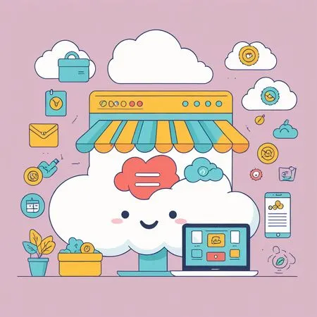 Cloud based E-commerce  AI Image