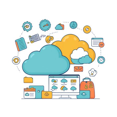 Cloud Computing Services And Data Storage  AI Image
