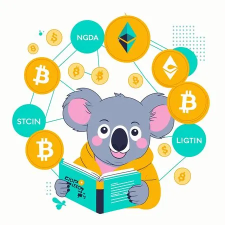 Koala aprendendo sobre criptomoedas  Imagem de IA