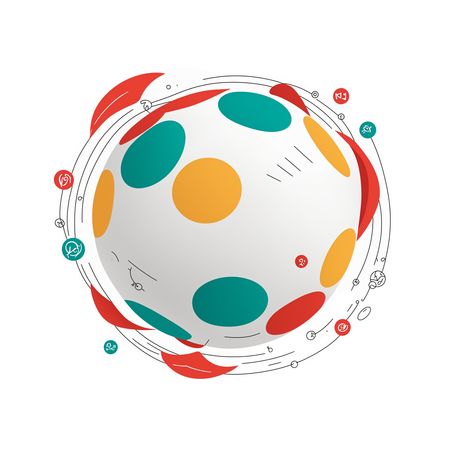 Colorful Abstract Sphere With Dynamic Design  AI Image