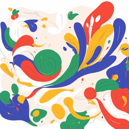 Colorful Abstract Swirling Pattern  AI Image