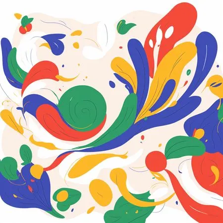 Colorful Abstract Swirling Pattern  AI Image