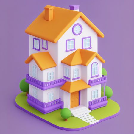 Colorful House  AI Image