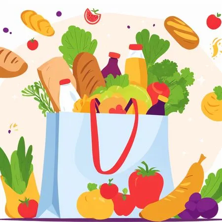 Comestibles en las compras  Imagen AI