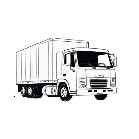 Commercial Delivery Truck  AI Image