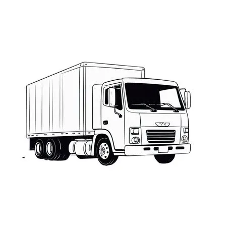 Commercial Delivery Truck  AI Image