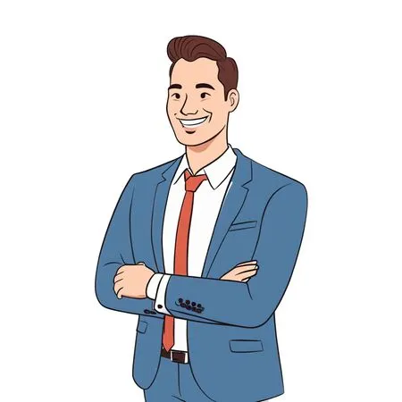 Confident Businessman standing with arms crossed  AI Image