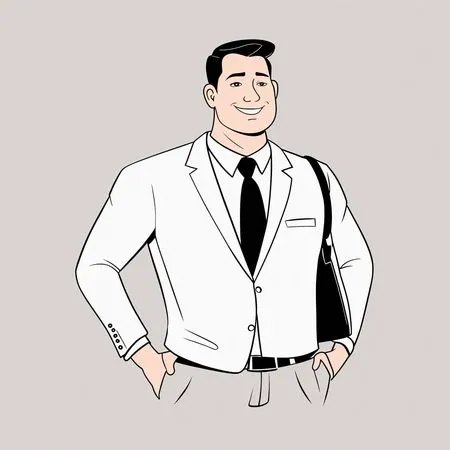 Confident Businessman standing with hands in pocket  AI Image