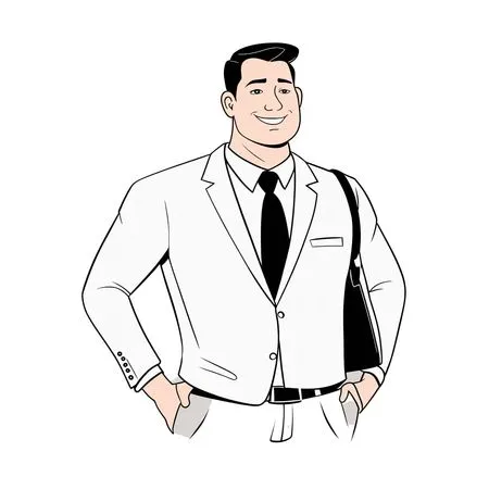 Confident Businessman standing with hands in pocket  AI Image