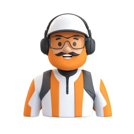 Construction Worker With Safety Gear  AI Image