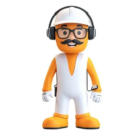 Construction Worker With Safety Gear  AI Image