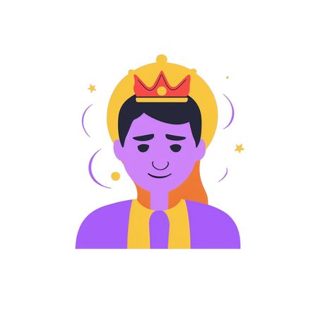 Crowned man  AI Image