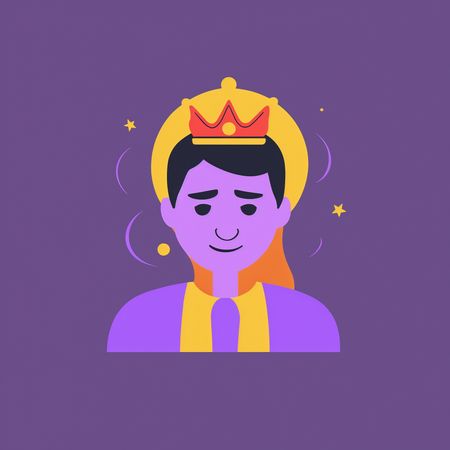 Crowned man  AI Image