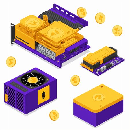Cryptocurrency Mining Hardware Components  AI Image
