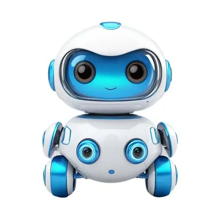 Cute And Friendly Robot With A Futuristic Design  AI Image