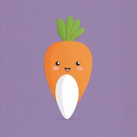 Cute Carrot Character  AI Image