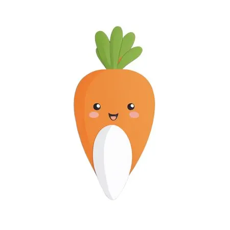 Cute Carrot Character  AI Image