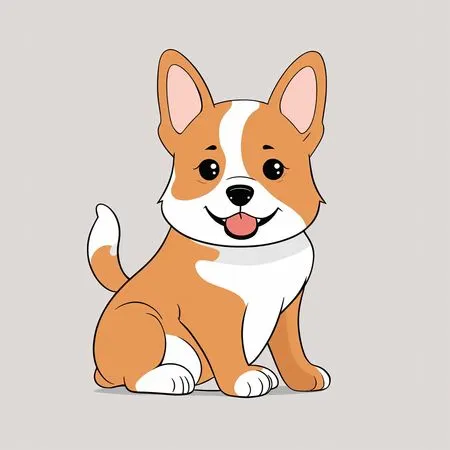 Cute Corgi  AI Image